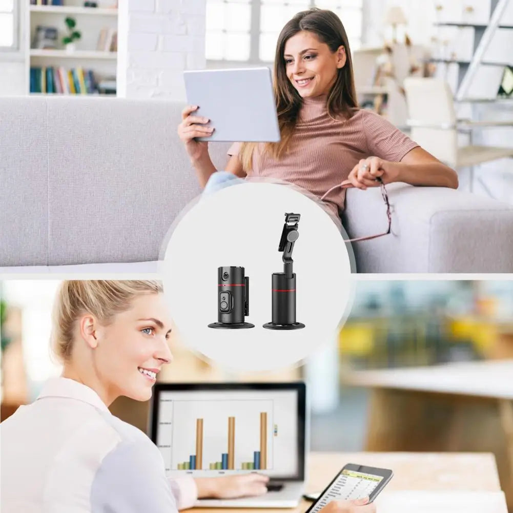 ❤Auto Face Tracking Recognition Tripod ❤ 360°Rotation Gimbals Mount Rechargeable Tracking Tripod